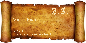 Neer Buda névjegykártya